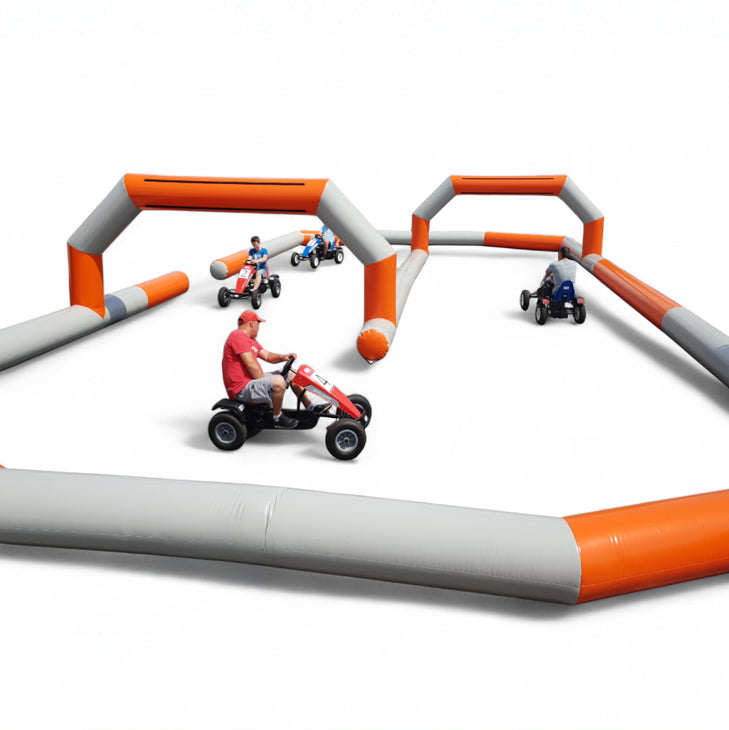 4 Go Karts  mit aufblasbarer Barriere mieten - Rennspaß für jedes Alter - Karussell mieten | Nostalgie Karussell, Kettenflieger - Verleih 4 Go Karts  mit aufblasbarer Barriere mieten - Rennspaß für jedes Alter - Karussell mieten | Nostalgie Karussell, Kettenflieger - Verleih