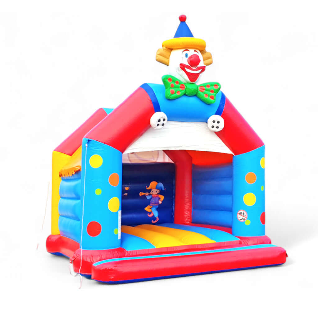 Hüpfburg Clown mit Dach – Farbenfrohes Highlight - Hüpfburgen kaufen mit 5 Jahren Garantie | In AT, DE & CH Hüpfburg Clown mit Dach – Farbenfrohes Highlight - Hüpfburgen kaufen mit 5 Jahren Garantie | In AT, DE & CH