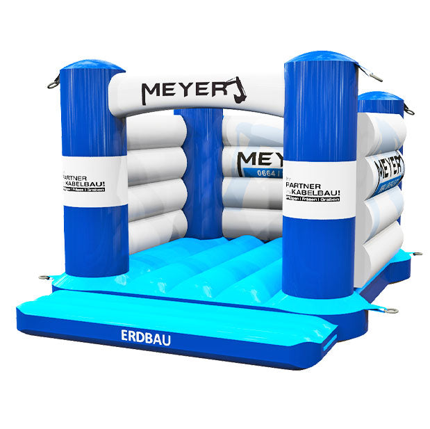 Aufblasbare Hüpfburg in leuchtenden Farben