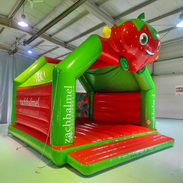 Hüpfburg Erdbeere mit Werbung - Aufblasbare Werbung | Werbeträger | Inflatables online kaufen! Hüpfburg Erdbeere mit Werbung - Aufblasbare Werbung | Werbeträger | Inflatables online kaufen!