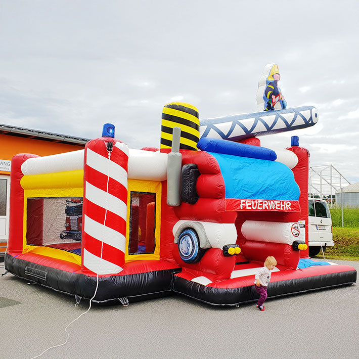 Hüpfburg Feuerwehr mit Rutsche Multiplay - Hüpfburgen kaufen mit 5 Jahren Garantie | In AT, DE & CH Hüpfburg Feuerwehr mit Rutsche Multiplay - Hüpfburgen kaufen mit 5 Jahren Garantie | In AT, DE & CH