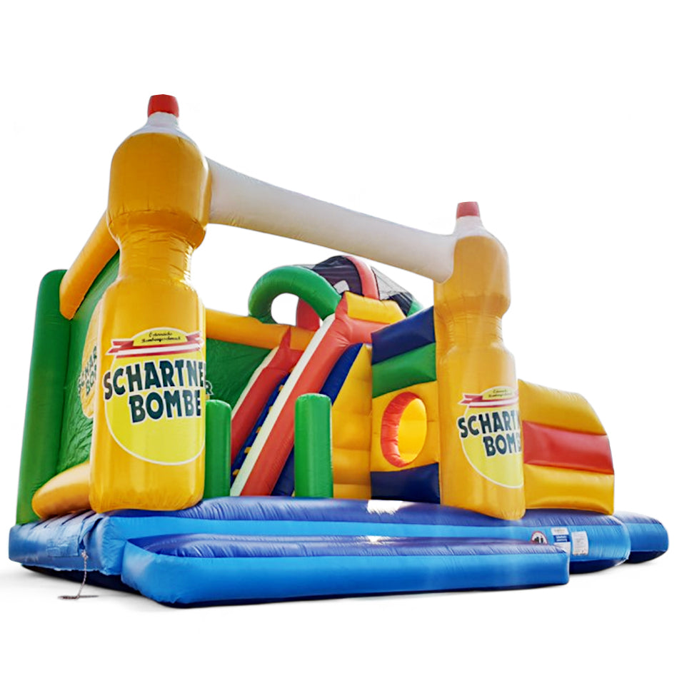 Hüpfburg Flasche Schartner-Bombe / Getränkenachbildung mit Rutsche - Aufblasbare Produktnachbildung kaufen | Werben in Großformat Hüpfburg Flasche Schartner-Bombe / Getränkenachbildung mit Rutsche - Aufblasbare Produktnachbildung kaufen | Werben in Großformat