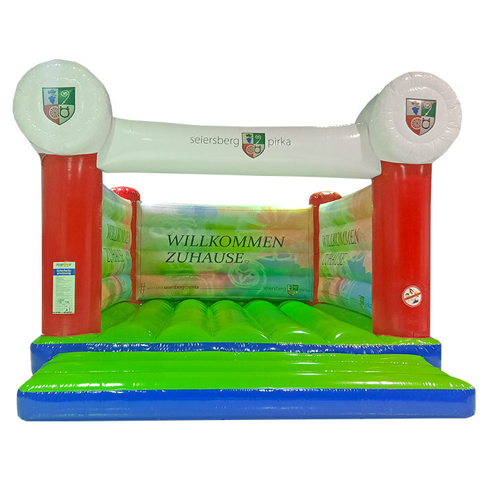 Hüpfburg Gemeinde Seiersberg-Pirka mit eigenem Design - Aufblasbare Werbung | Werbeträger | Inflatables online kaufen! Hüpfburg Gemeinde Seiersberg-Pirka mit eigenem Design - Aufblasbare Werbung | Werbeträger | Inflatables online kaufen!