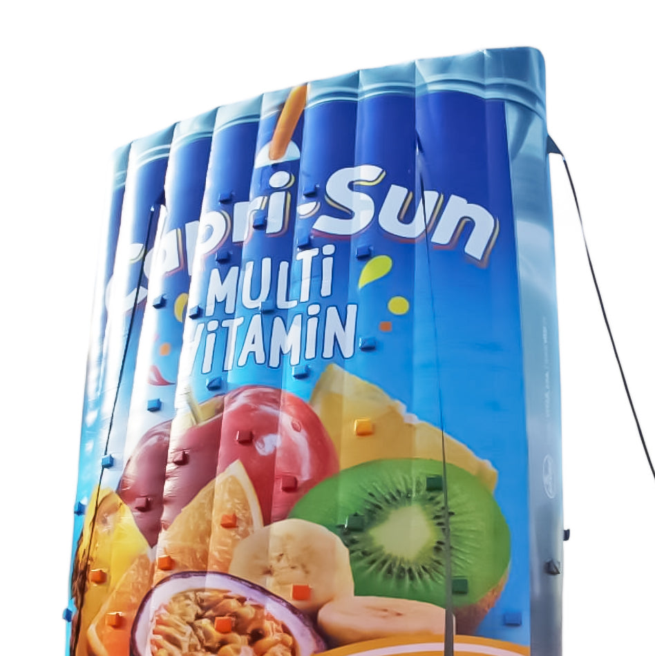 Hüpfburg Sonderanfertigung Kletterturm Capri-Sun Produktnachbildung - Sonderform - Aufblasbare Produktnachbildung kaufen | Werben in Großformat Hüpfburg Sonderanfertigung Kletterturm Capri-Sun Produktnachbildung - Sonderform - Aufblasbare Produktnachbildung kaufen | Werben in Großformat