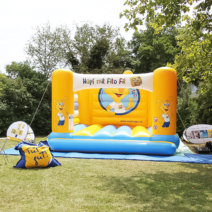 Hüpfburg Maskottchen Tut-Gut Niederösterreich - Aufblasbare Werbung | Werbeträger | Inflatables online kaufen! Hüpfburg Maskottchen Tut-Gut Niederösterreich - Aufblasbare Werbung | Werbeträger | Inflatables online kaufen!