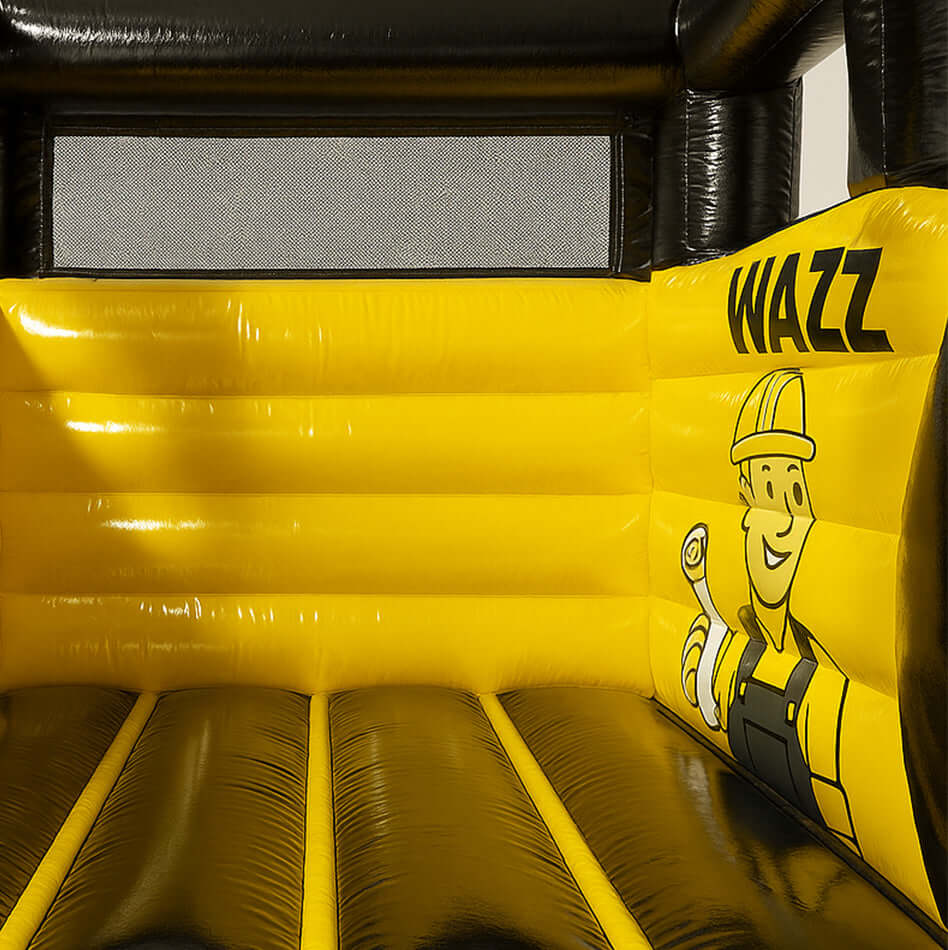 Hüpfburg Radlader mit Logos - Sonderform - Aufblasbare Produktnachbildung kaufen | Werben in Großformat Hüpfburg Radlader mit Logos - Sonderform - Aufblasbare Produktnachbildung kaufen | Werben in Großformat