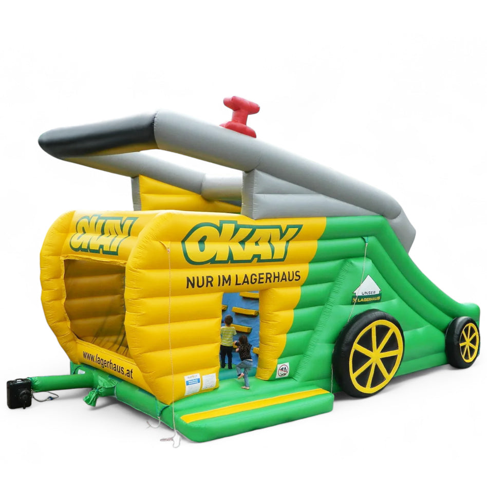 Hüpfburg Rasenmäher mit Rutsche - Aufblasbare Werbung | Werbeträger | Inflatables online kaufen! Hüpfburg Rasenmäher mit Rutsche - Aufblasbare Werbung | Werbeträger | Inflatables online kaufen!