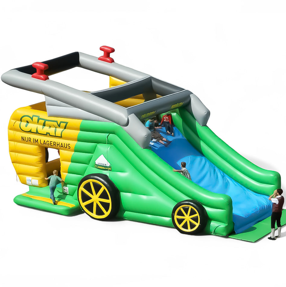 Hüpfburg Rasenmäher mit Rutsche - Aufblasbare Werbung | Werbeträger | Inflatables online kaufen! Hüpfburg Rasenmäher mit Rutsche - Aufblasbare Werbung | Werbeträger | Inflatables online kaufen!