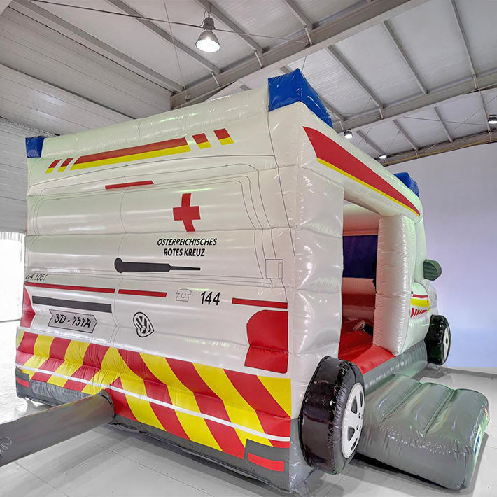 Hüpfburg Rotes Kreuz Rettungsauto, RTW, Ambulanz - Aufblasbare Werbung | Werbeträger | Inflatables online kaufen! Hüpfburg Rotes Kreuz Rettungsauto, RTW, Ambulanz - Aufblasbare Werbung | Werbeträger | Inflatables online kaufen!