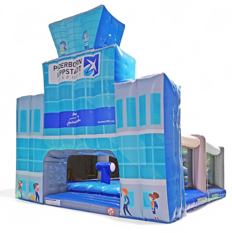 Hüpfburg Sonderanfertigung Flughafen Tower, Turm, Gebäude - Aufblasbare Werbung | Werbeträger | Inflatables online kaufen! Hüpfburg Sonderanfertigung Flughafen Tower, Turm, Gebäude - Aufblasbare Werbung | Werbeträger | Inflatables online kaufen!