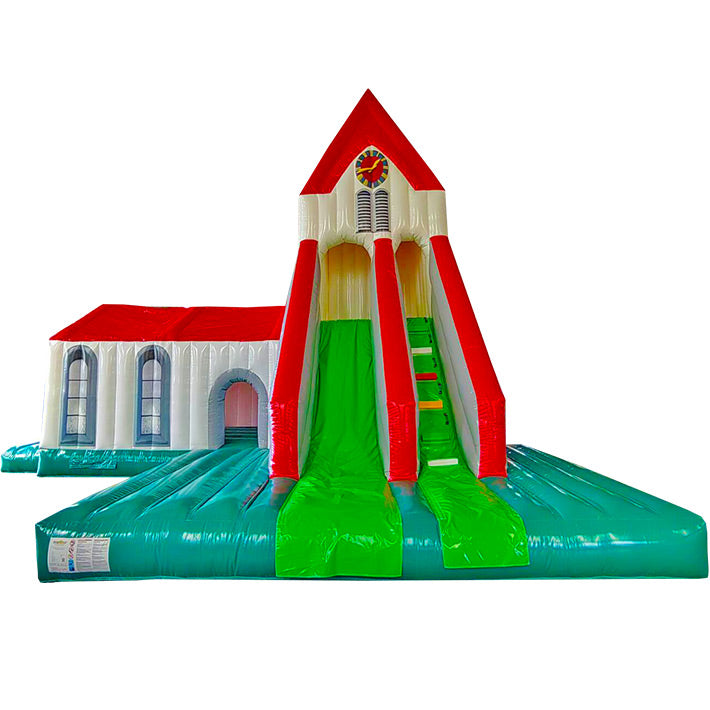 Hüpfburg Sonderanfertigung Kirche mit Turm und Rutsche - Gebäude Nachbildung - Aufblasbare Werbung | Werbeträger | Inflatables online kaufen! Hüpfburg Sonderanfertigung Kirche mit Turm und Rutsche - Gebäude Nachbildung - Aufblasbare Werbung | Werbeträger | Inflatables online kaufen!