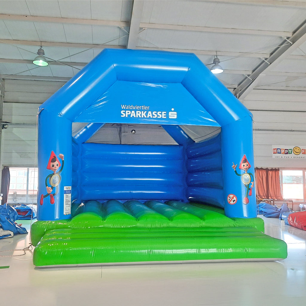 Hüpfburg Sparkasse Sparefroh Maskottchen - Aufblasbare Werbung | Werbeträger | Inflatables online kaufen! Hüpfburg Sparkasse Sparefroh Maskottchen - Aufblasbare Werbung | Werbeträger | Inflatables online kaufen!