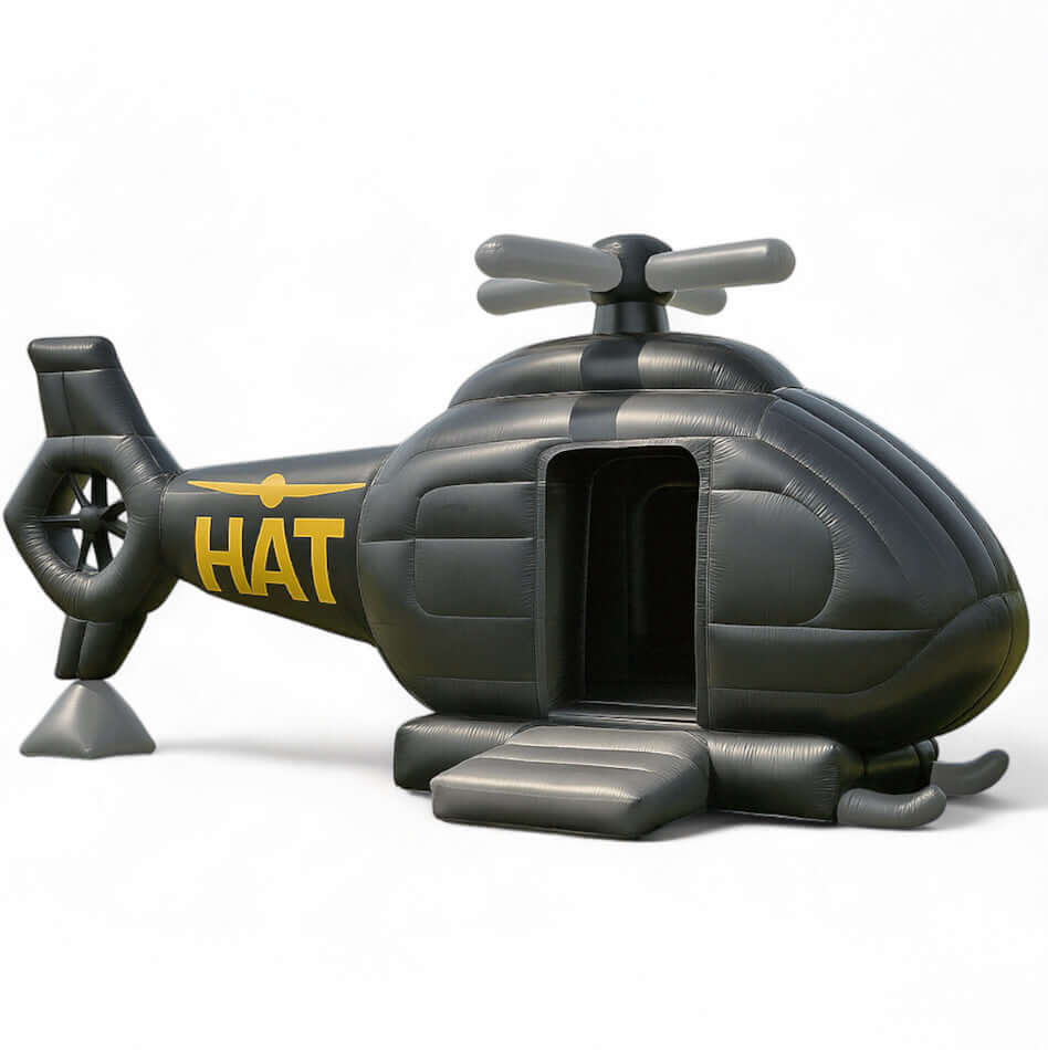 Maßgeschneiderte Hüpfburg Hubschrauber, Helikopter - Sonderform - Aufblasbare Produktnachbildung kaufen | Werben in Großformat Maßgeschneiderte Hüpfburg Hubschrauber, Helikopter - Sonderform - Aufblasbare Produktnachbildung kaufen | Werben in Großformat