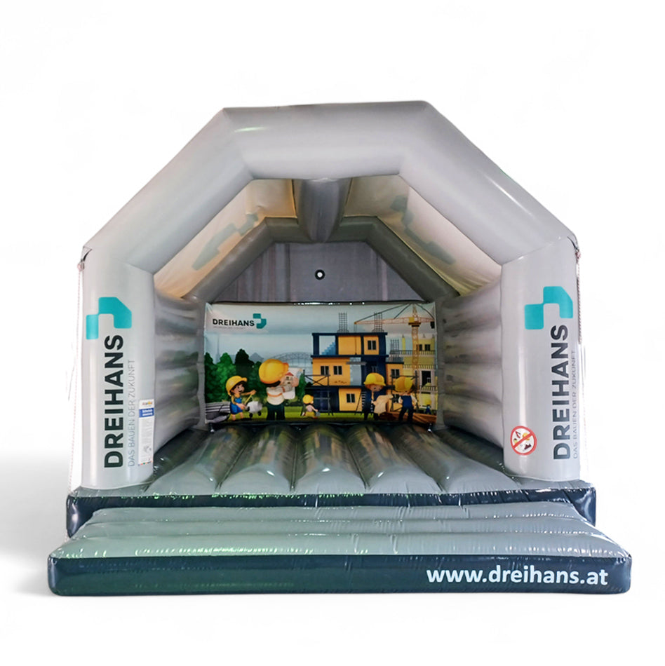 Hüpfburg mit Werbung Dreihans Baustelle - Aufblasbare Werbung | Werbeträger | Inflatables online kaufen! Hüpfburg mit Werbung Dreihans Baustelle - Aufblasbare Werbung | Werbeträger | Inflatables online kaufen!