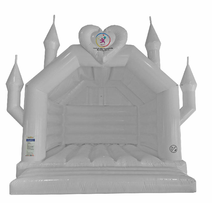 Hüpfburg in weißer Farbe mit Werbung - Aufblasbare Werbung | Werbeträger | Inflatables online kaufen! Hüpfburg in weißer Farbe mit Werbung - Aufblasbare Werbung | Werbeträger | Inflatables online kaufen!