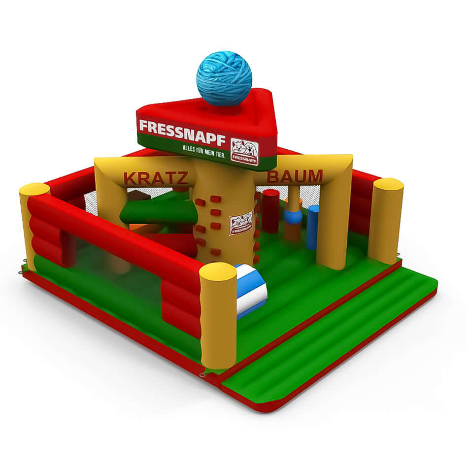 Hüpfburg Kratzbaum Fressnapf - Sonderanfertigung - Aufblasbare Werbung | Werbeträger | Inflatables online kaufen! Hüpfburg Kratzbaum Fressnapf - Sonderanfertigung - Aufblasbare Werbung | Werbeträger | Inflatables online kaufen!