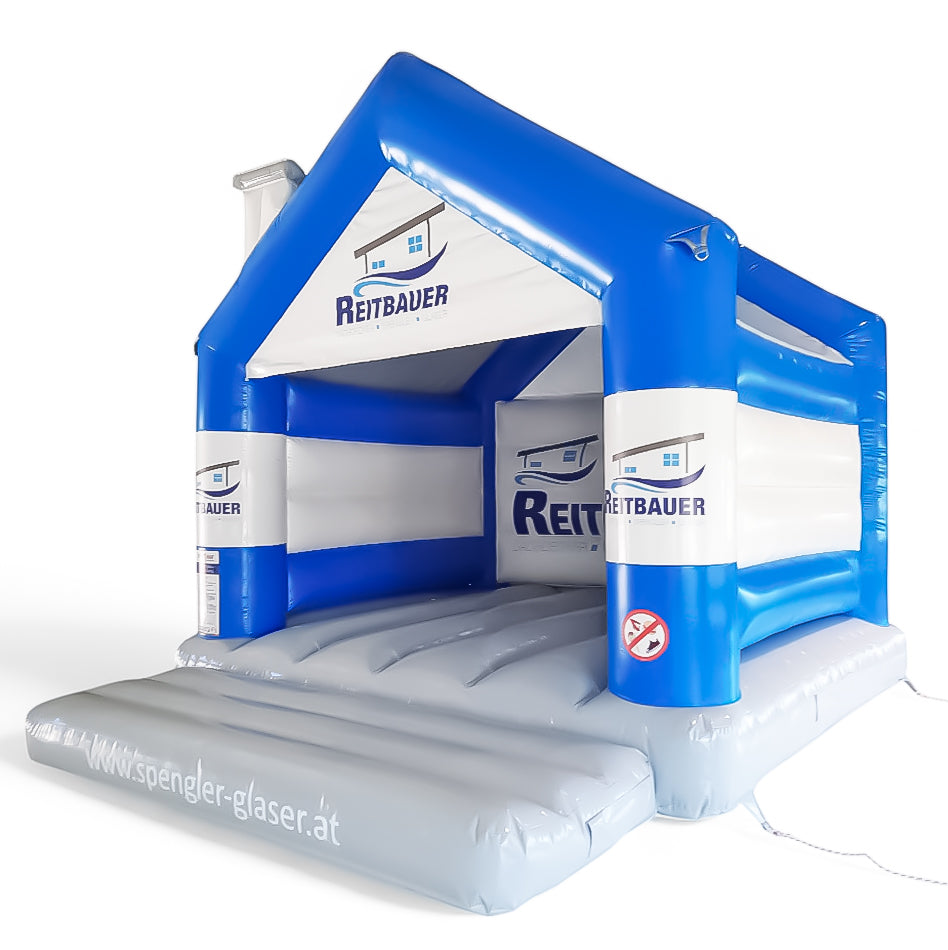 Maßgeschneiderte Hüpfburg Haus Reitbauer mit Kamin - Aufblasbare Werbung | Werbeträger | Inflatables online kaufen! Maßgeschneiderte Hüpfburg Haus Reitbauer mit Kamin - Aufblasbare Werbung | Werbeträger | Inflatables online kaufen!