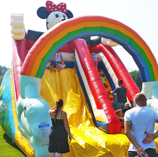 Riesenrutsche Lady Maus mieten 7,5×5,4m - Farbenfroher Rutschspaß für Kinder - Riesenrutsche mieten | Luftrutschen Verleih ☆☆☆☆☆ Riesenrutsche Lady Maus mieten 7,5×5,4m - Farbenfroher Rutschspaß für Kinder - Riesenrutsche mieten | Luftrutschen Verleih ☆☆☆☆☆