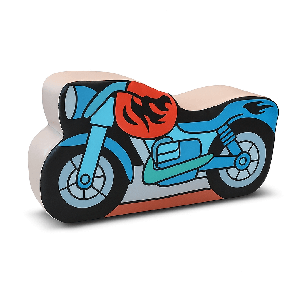 Sitzfigur Motorrad – Für kleine Rennfahrer mit großer Fantasie - Softplay - Schaumstoff-Spiel Produkte kaufen ☆☆☆☆☆ Sitzfigur Motorrad – Für kleine Rennfahrer mit großer Fantasie - Softplay - Schaumstoff-Spiel Produkte kaufen ☆☆☆☆☆