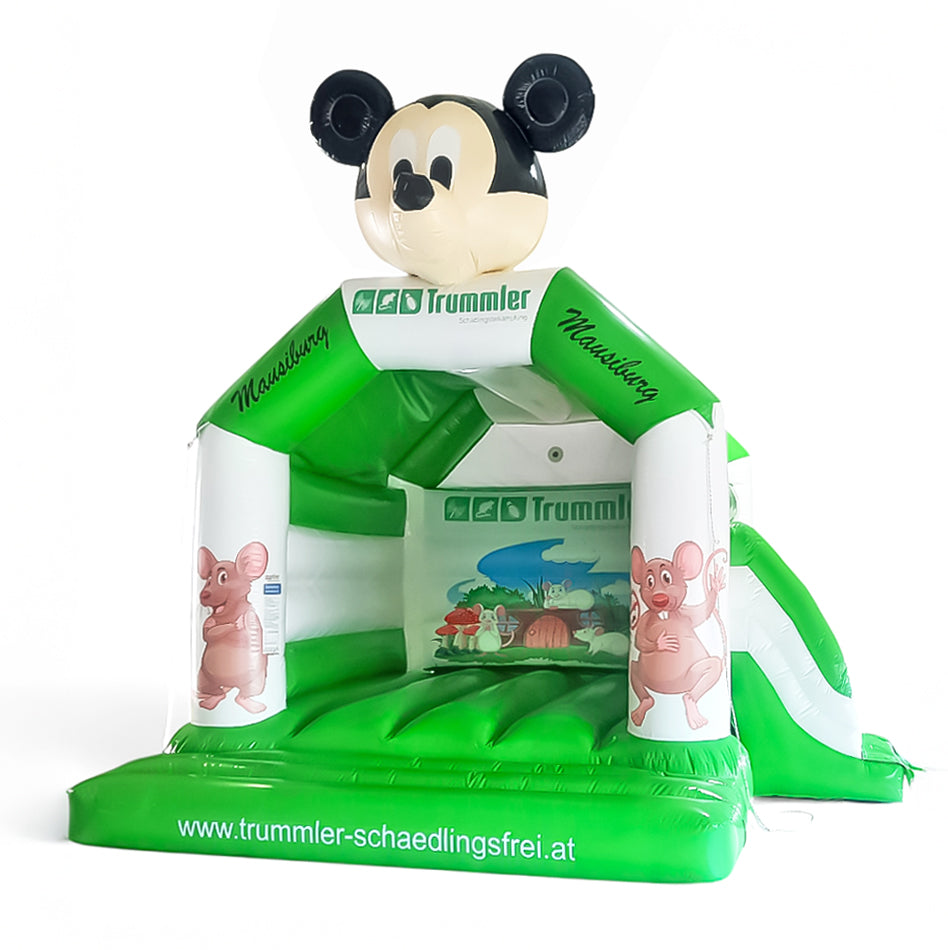 Hüpfburg Maus Schädlingsbekämpfung mit Rutsche - Aufblasbare Werbung | Werbeträger | Inflatables online kaufen! Hüpfburg Maus Schädlingsbekämpfung mit Rutsche - Aufblasbare Werbung | Werbeträger | Inflatables online kaufen!