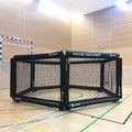 Outdoor-Fußballkäfig mit interaktivem IPS-System und Sensorzielen – perfekt für Turniere und Firmenevents