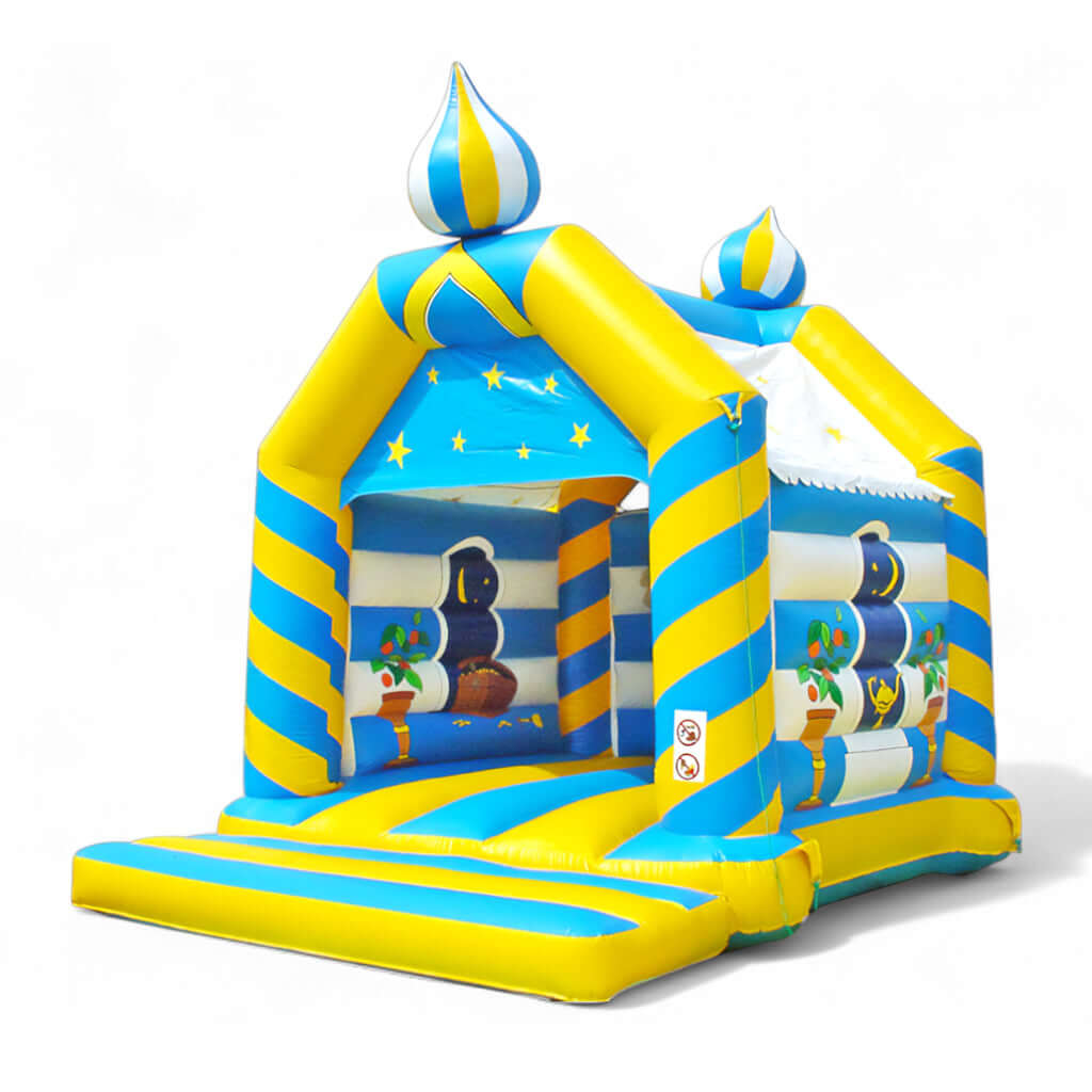 Hüpfburg Aladdin in Gelb-Türkis mit Dach