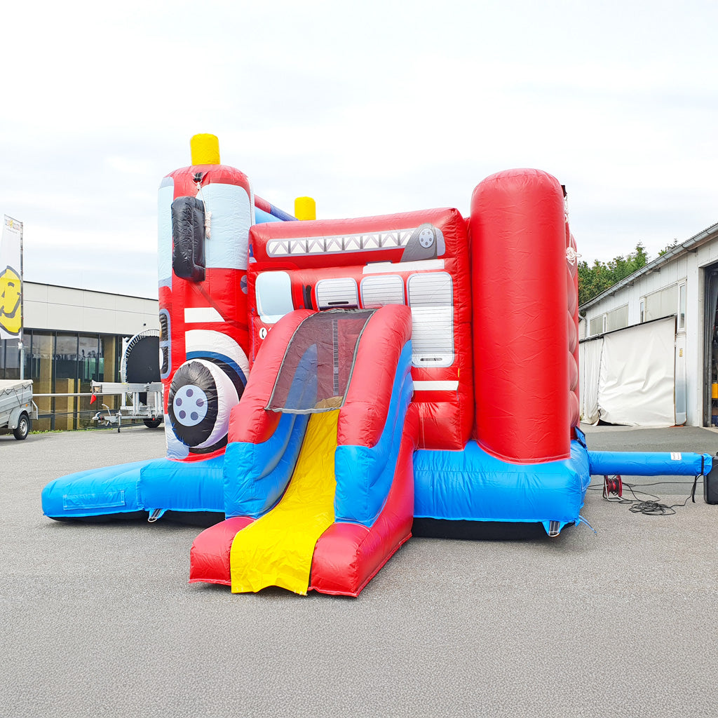 Hüpfburg Feuerwehr 4x5 ohne Dach mit Rutsche mieten - Feuerwehrhelden - Hüpfburgen mieten für jeden Anlass | Über 300 Spielgeräte Hüpfburg Feuerwehr 4x5 ohne Dach mit Rutsche mieten - Feuerwehrhelden - Hüpfburgen mieten für jeden Anlass | Über 300 Spielgeräte
