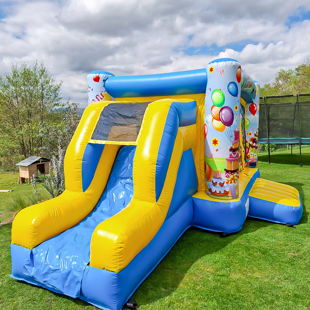 Hüpfburg Geburtstag mit Rutsche mieten 5,5x3,5 m – Highlight Kinderparty - Hüpfburgen mieten für jeden Anlass | Über 300 Spielgeräte Hüpfburg Geburtstag mit Rutsche mieten 5,5x3,5 m – Highlight Kinderparty - Hüpfburgen mieten für jeden Anlass | Über 300 Spielgeräte
