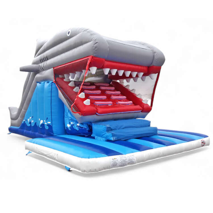 Hüpfburg Snappy Maulrutsche Hai - Riesenrutsche kaufen | Luftrutsche Attraktion | auf Lager ✔ Hüpfburg Snappy Maulrutsche Hai - Riesenrutsche kaufen | Luftrutsche Attraktion | auf Lager ✔