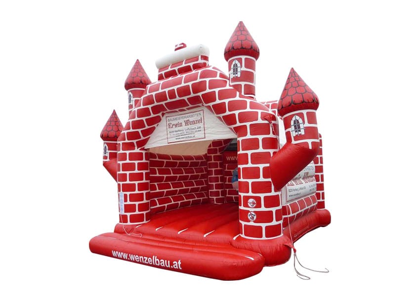 Hüpfburg Ritterburg rot/weiß mit Türmen - Aufblasbare Werbung | Werbeträger | Inflatables online kaufen! Hüpfburg Ritterburg rot/weiß mit Türmen - Aufblasbare Werbung | Werbeträger | Inflatables online kaufen!