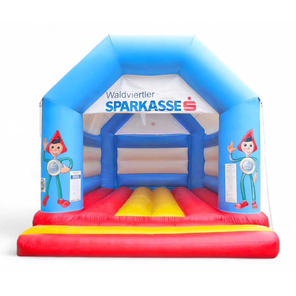 Hüpfburg Sparkasse Sparefroh 2 - Aufblasbare Werbung | Werbeträger | Inflatables online kaufen! Hüpfburg Sparkasse Sparefroh 2 - Aufblasbare Werbung | Werbeträger | Inflatables online kaufen!