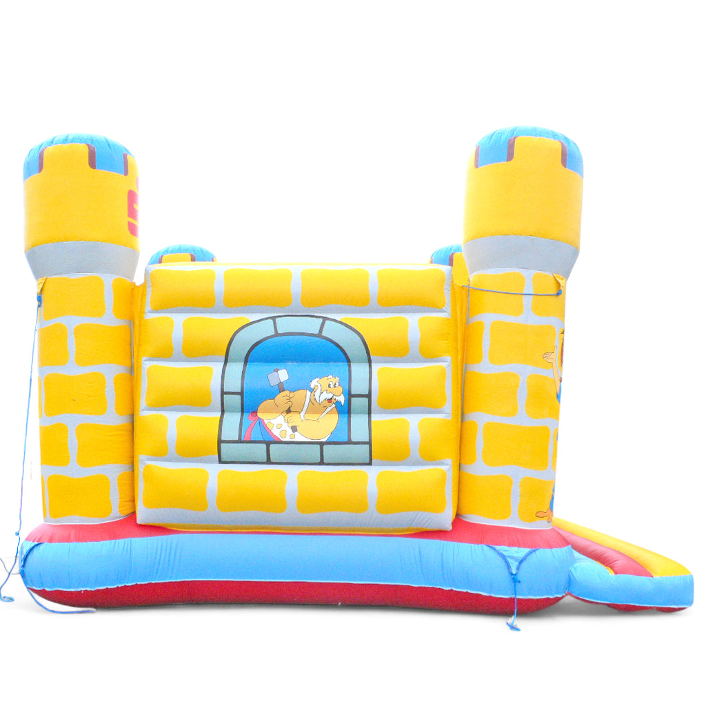 Individuelle Hüpfburg in Burgenoptik mit Sparkassen-Sondermotiv – perfekt für Events & Werbung kaufen