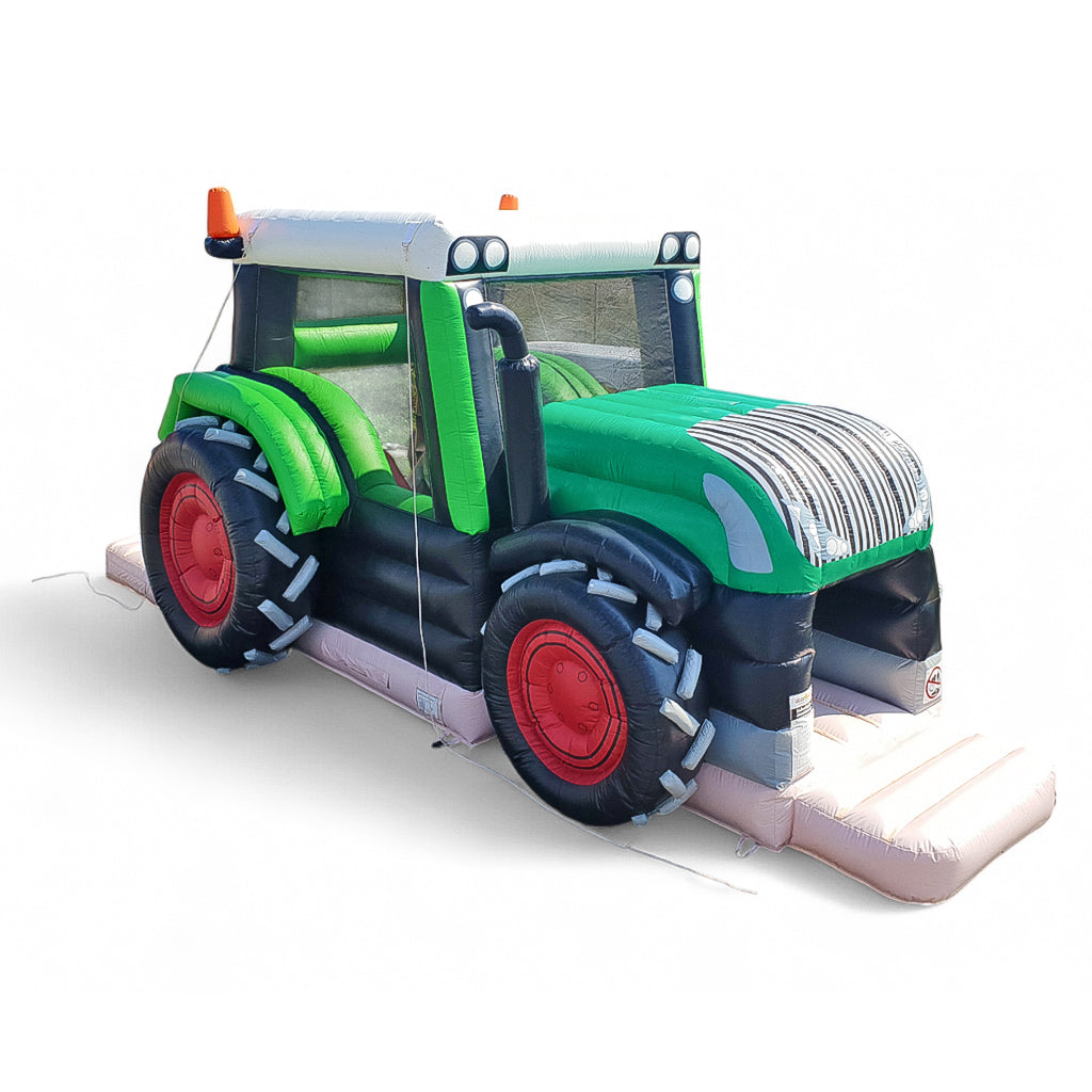 Aufblasbare Traktor-Hüpfburg mit Einstieg – Mietversion