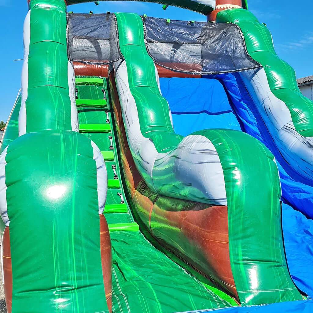 Wasserrutsche Dschungel – tropischer Rutschspaß auf der Wasserhüpfburg - Riesenrutsche kaufen | Luftrutsche Attraktion | auf Lager ✔ Wasserrutsche Dschungel – tropischer Rutschspaß auf der Wasserhüpfburg - Riesenrutsche kaufen | Luftrutsche Attraktion | auf Lager ✔