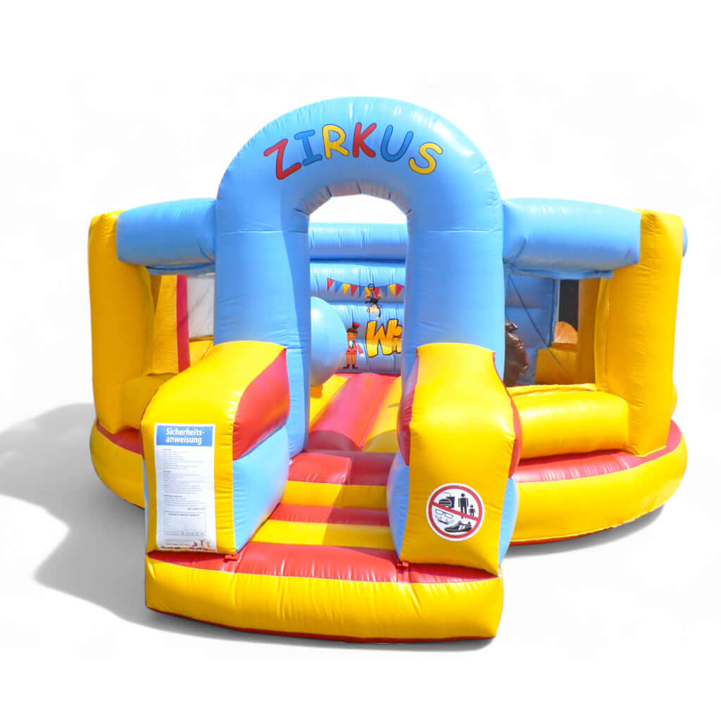 Gebrauchte Hüpfburg Zirkus – dm 5 m Farbenfrohes Spielvergnügen - Gebrauchte aufblasbare Produkte | jetzt sparen bis - 80% Gebrauchte Hüpfburg Zirkus – dm 5 m Farbenfrohes Spielvergnügen - Gebrauchte aufblasbare Produkte | jetzt sparen bis - 80%