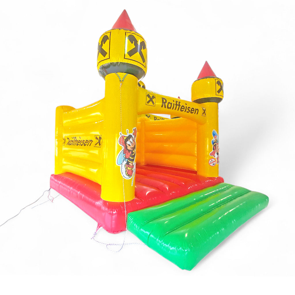Hüpfburg Raiffeisenbank Sumsi Sonderanfertigung - Aufblasbare Werbung | Werbeträger | Inflatables online kaufen! Hüpfburg Raiffeisenbank Sumsi Sonderanfertigung - Aufblasbare Werbung | Werbeträger | Inflatables online kaufen!