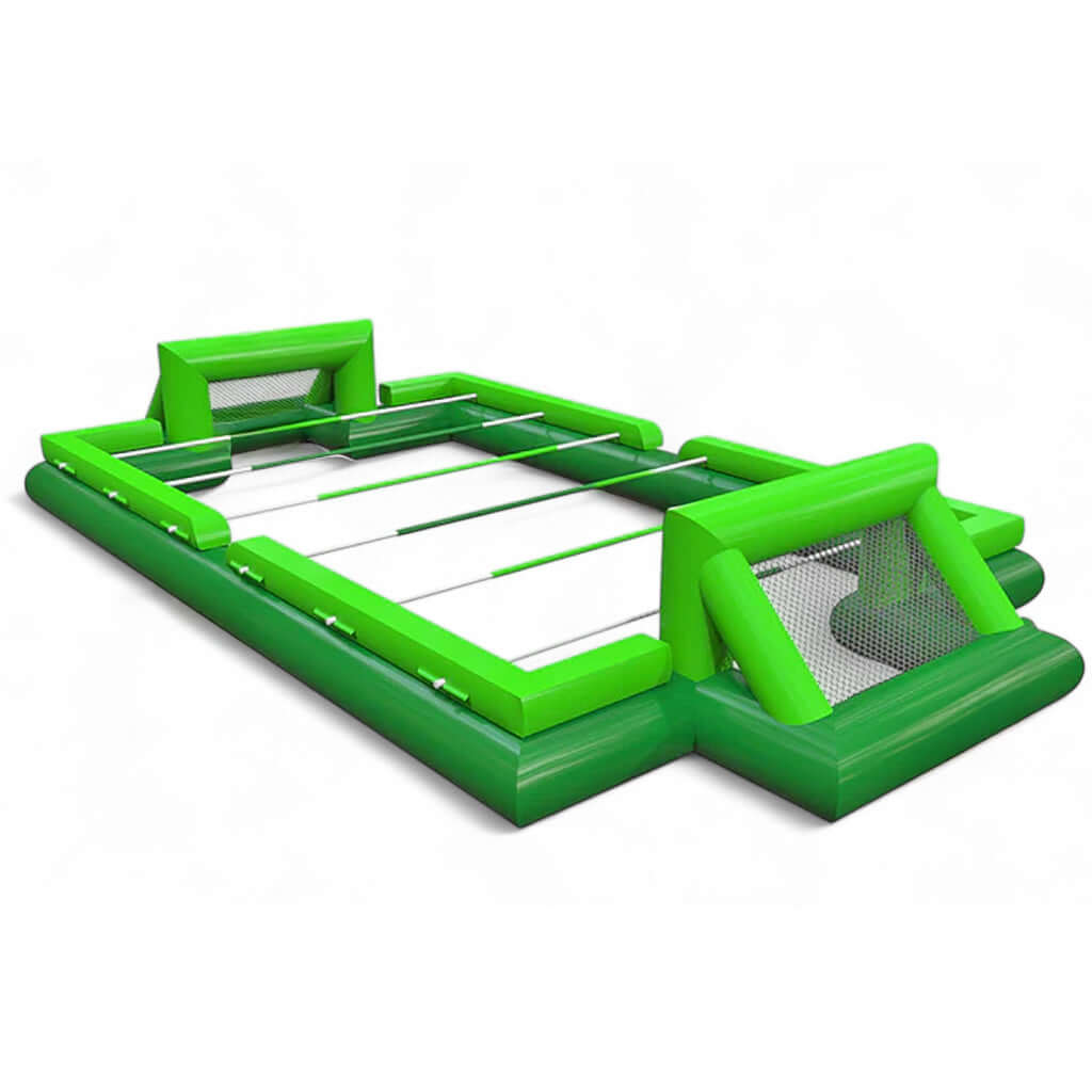 Aufblasbarer Menschenkicker mit eloxierten Alustangen für 10 Spieler – robustes Eventmodul für Turniere