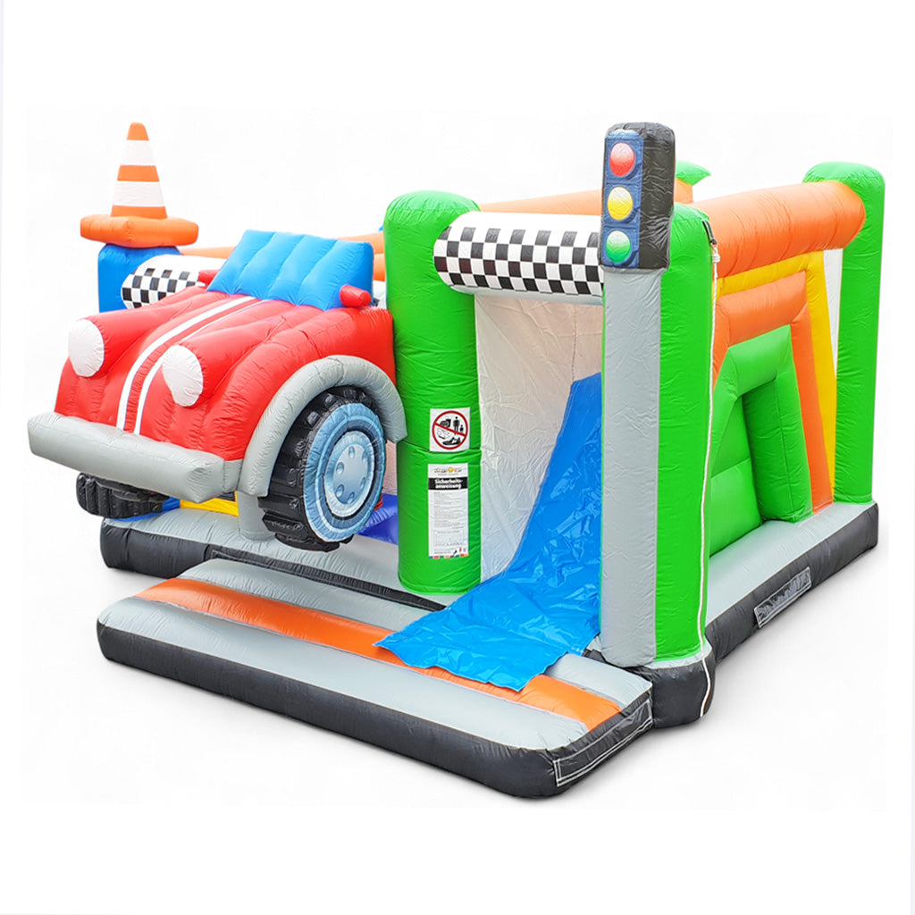 Multiplay Hüpfburg Auto mieten 5,6×5,3m - Rennspaß für kleine Abenteur - Hüpfburgen mieten für jeden Anlass | Über 300 Spielgeräte Multiplay Hüpfburg Auto mieten 5,6×5,3m - Rennspaß für kleine Abenteur - Hüpfburgen mieten für jeden Anlass | Über 300 Spielgeräte