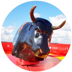 Mechanischer Rodeo-Bullriding-Simulator, ideal zum Kaufen für Outdoor-Events und Feste.