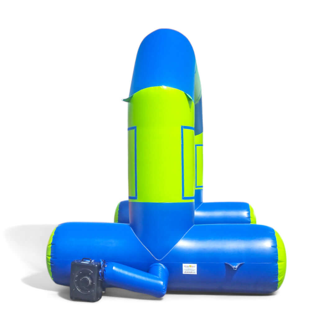 Seitenansicht des aufblasbaren Werbebogens - robust, farbenfroh und ideal für Events, bei denen hohe Sichtbarkeit und Werbefläche gefragt sind.