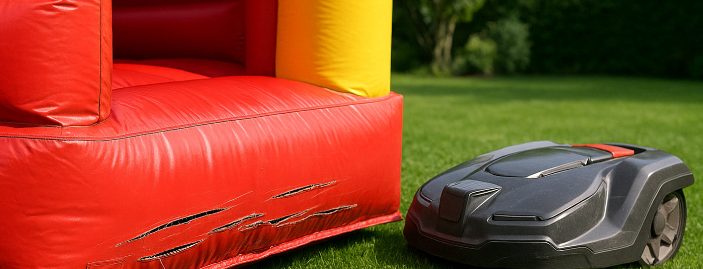 Hüpfburg vs. Mähroboter: Wenn der fleißige Helfer zum Feind wird