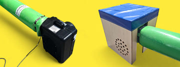 Verschiedene Hüpfburg Gebläse mit und ohne Schalldämpferbox.