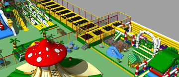 Planung und Ausstattung eines Indoor-Spielplatzes.