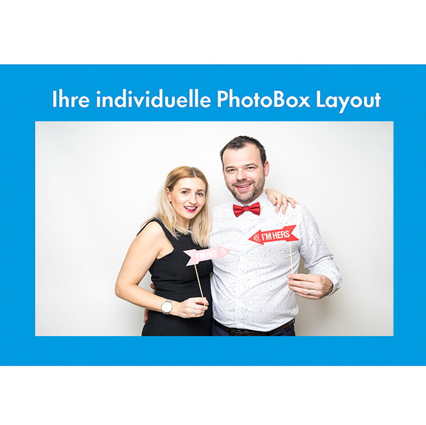 Individuelles Photo Box Layout mit zwei Erwachsenen. 