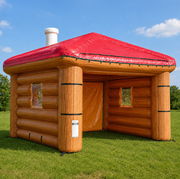 Aufblasbare Holzhütte 5x5 m - flexibel, geräumig und vielseitig einsetzbar - Eventmodule kaufen | Große Auswahl an Profimodulen