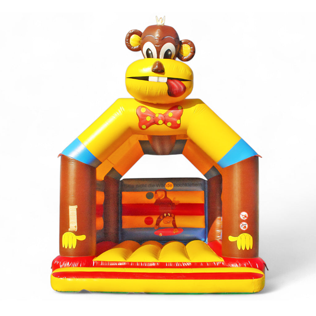 Bouncy castle monkey with roof – cheerful eye-catcher with jungle flair  - Buy a bouncy castle ✔ Professional bouncy castles | directly from the manufacturer