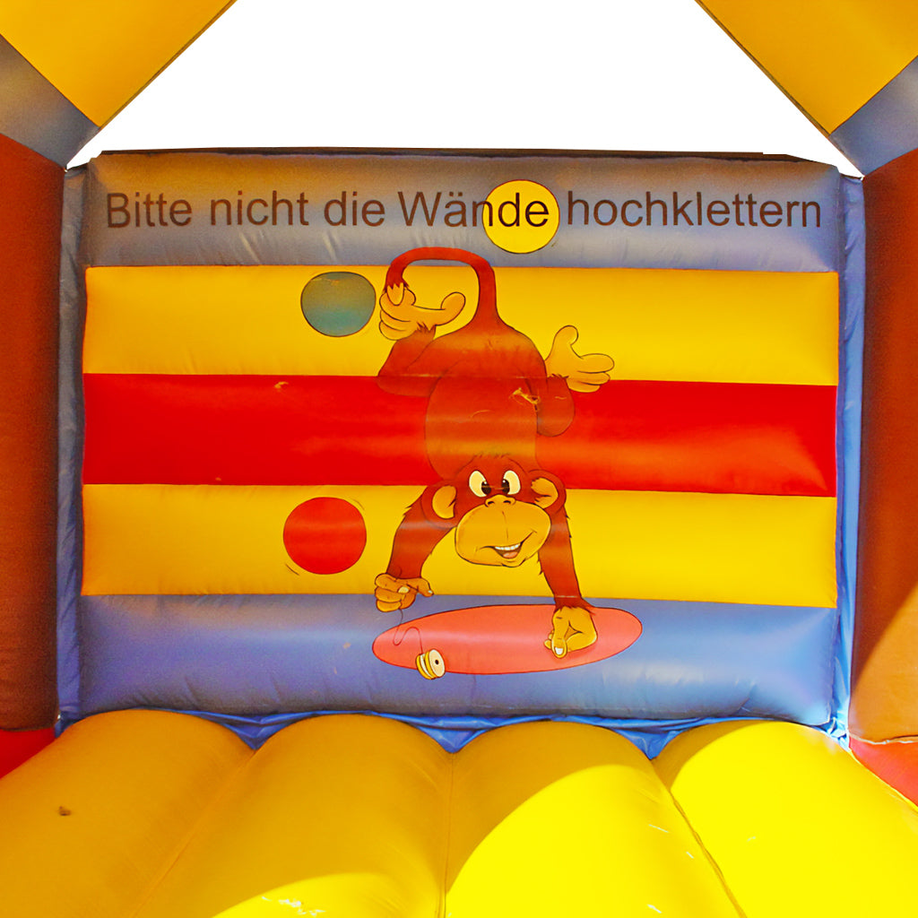 Bouncy castle monkey with roof – cheerful eye-catcher with jungle flair  - Buy a bouncy castle ✔ Professional bouncy castles | directly from the manufacturer