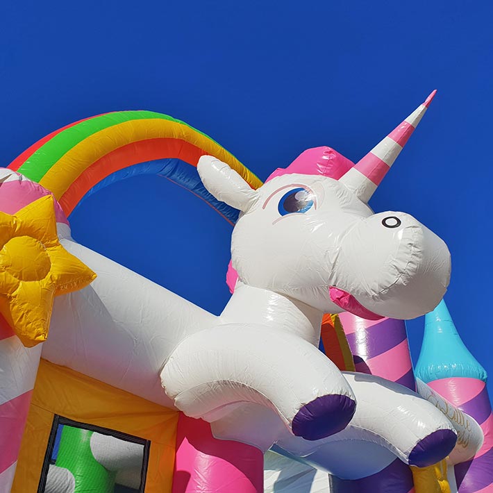 Unicorn bouncy castle with slide Multiplay - Buy a bouncy castle ✔ Professional bouncy castles | directly from the manufacturer
