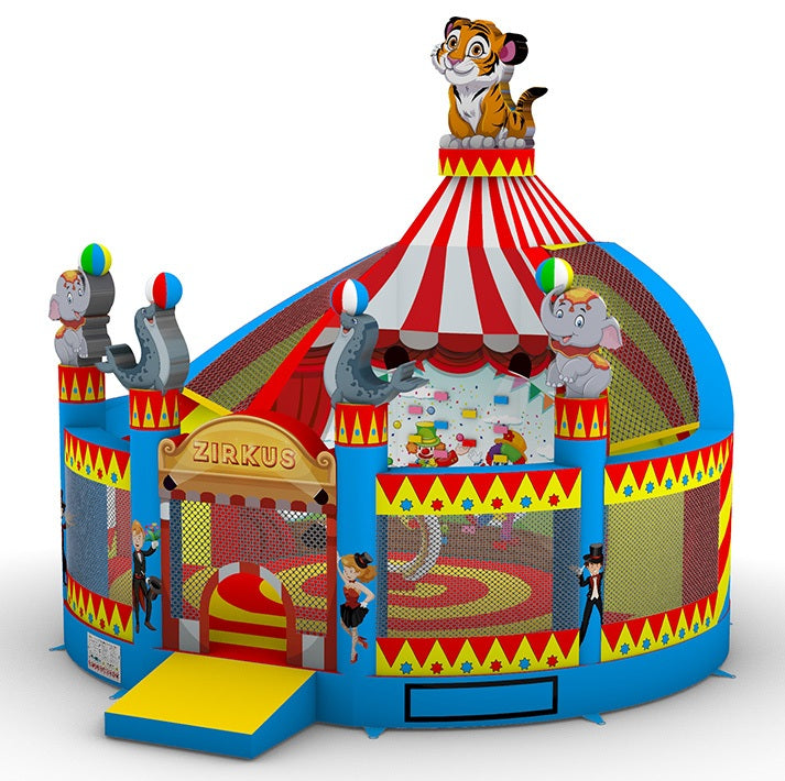 Hüpfburg Zirkus mit XL Rutsche Maxi - Hüpfburgen kaufen mit 5 Jahren Garantie | In AT, DE &amp; CH