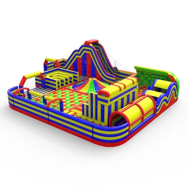 Hüpfburg geeignet für einen Indoorspielplatz mit reichlich Hüpffläche